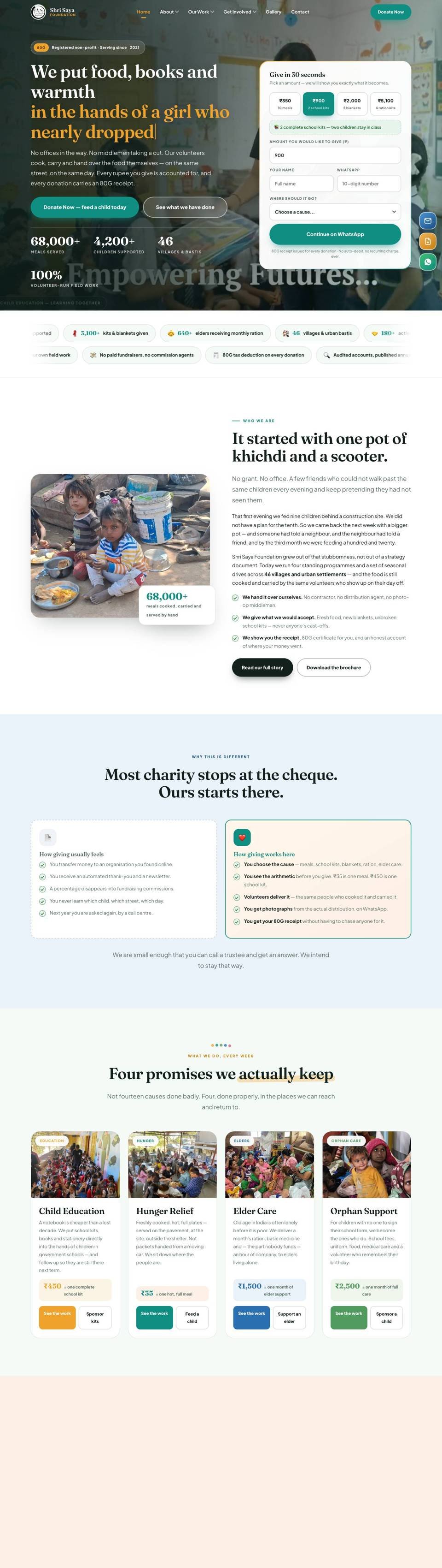 Shri Saya Foundation website by YoGi