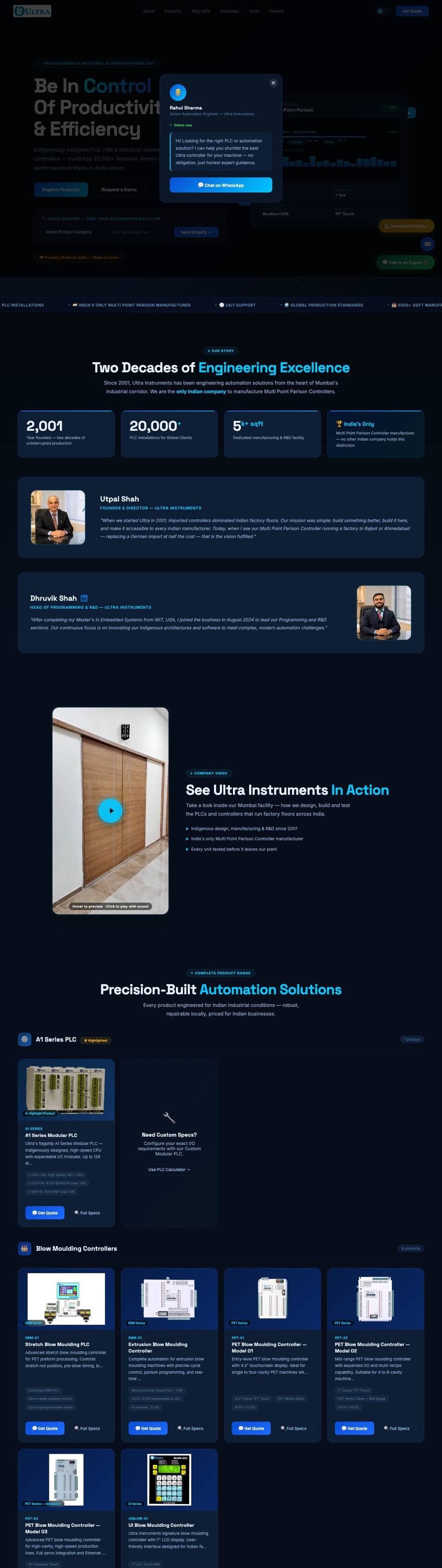 Ultra Instruments website by YoGi