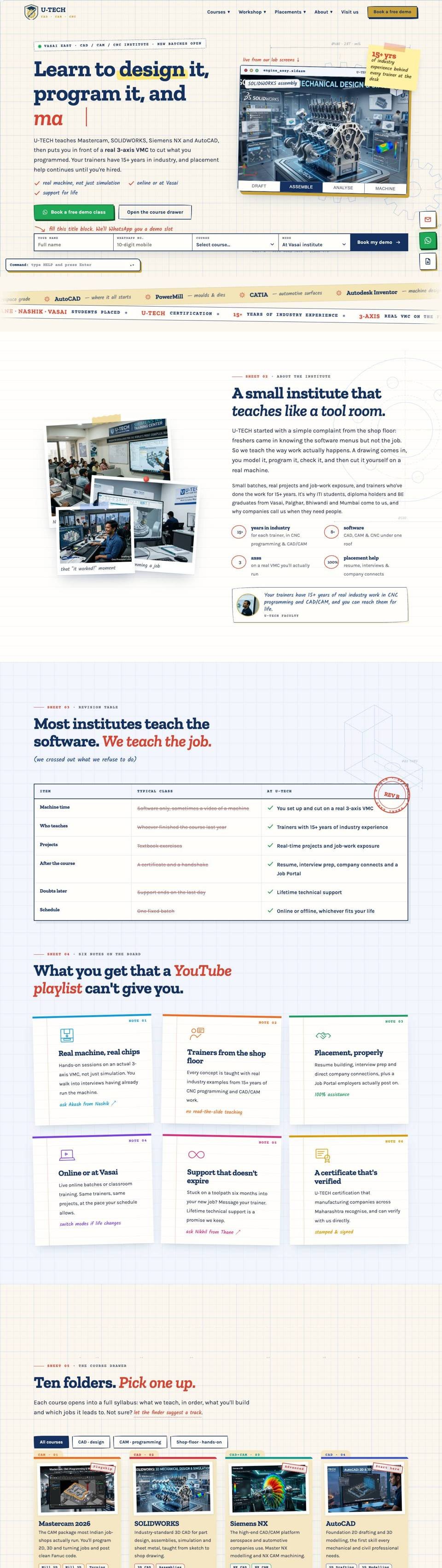 U-Tech CAD CAM website by YoGi